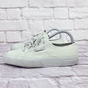 Superga size 38 euro women's sneakers shoes light grey